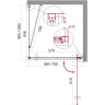 Душевой уголок 70x100 см BELBAGNO MARMI-AH-1-70/100-C-Cr
